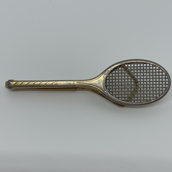 Vintage Swank Tennis Racket Tie Bar! - Picture 7 of 8